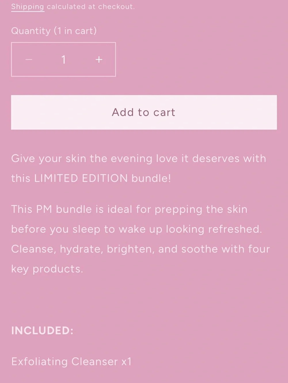 Night (PM) Bundle — Pink skin care set - Picture 2 of 6